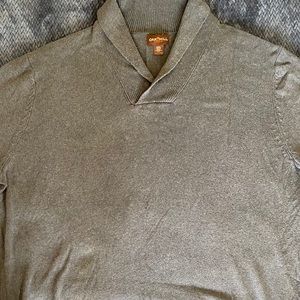 Gray Oak Hill shawl collar sweater size 5XL